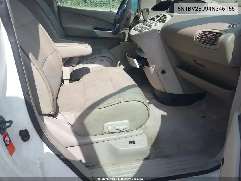 2004 Nissan Quest 3.5 Se VIN: 5N1BV28U94N345156 Lot: 42706118