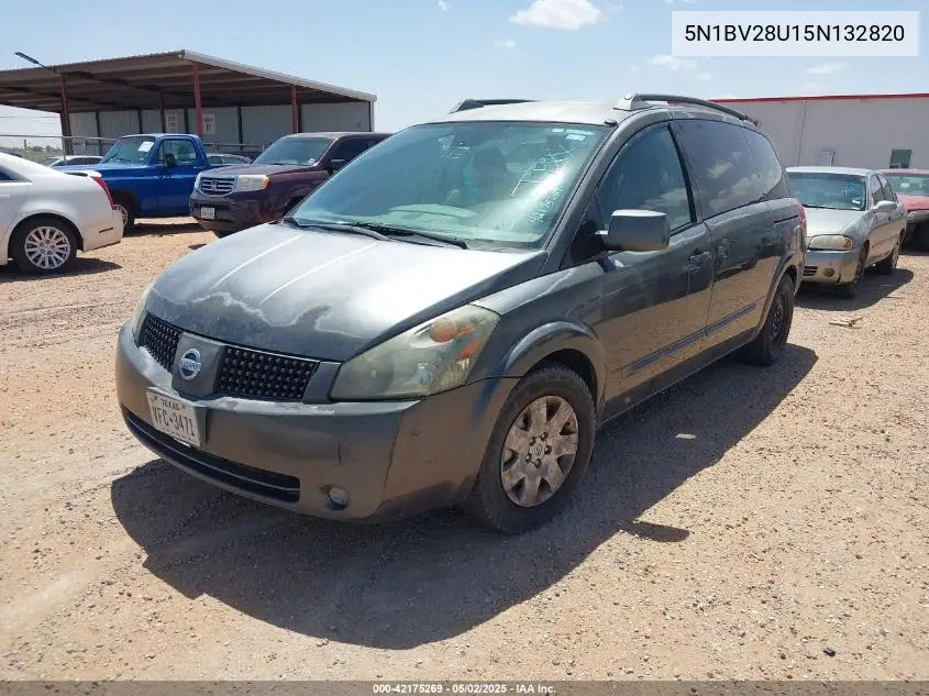 2005 Nissan Quest 3.5 S VIN: 5N1BV28U15N132820 Lot: 42175269