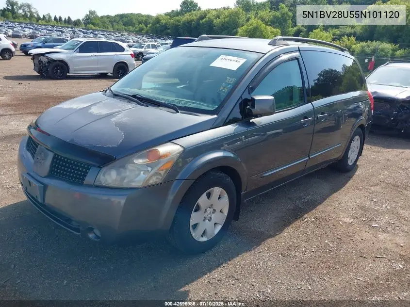 2005 Nissan Quest 3.5 S VIN: 5N1BV28U55N101120 Lot: 42696986