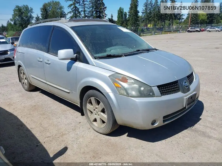 2006 Nissan Quest 3.5 Se VIN: 5N1BV28U06N107859 Lot: 42188775