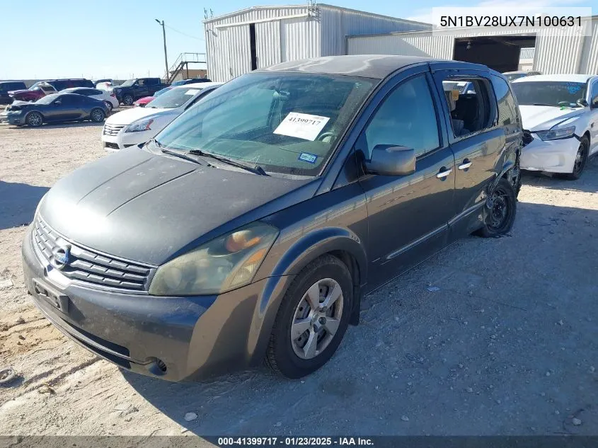 2007 Nissan Quest 3.5 VIN: 5N1BV28UX7N100631 Lot: 41399717