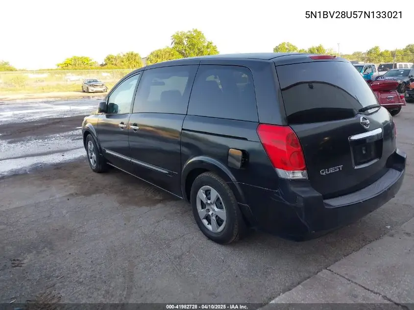 2007 Nissan Quest 3.5 VIN: 5N1BV28U57N133021 Lot: 41982728