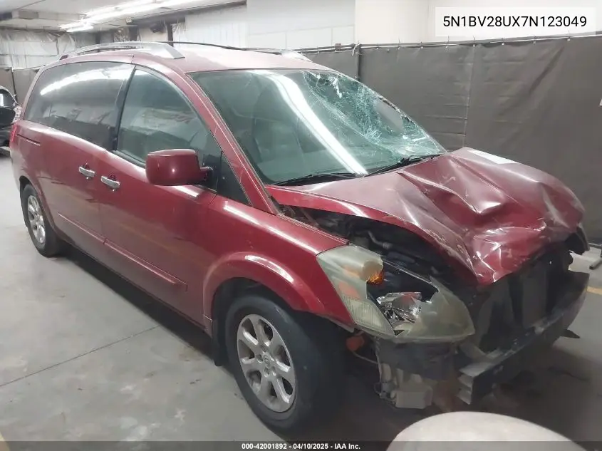 2007 Nissan Quest 3.5 Sl VIN: 5N1BV28UX7N123049 Lot: 42001892