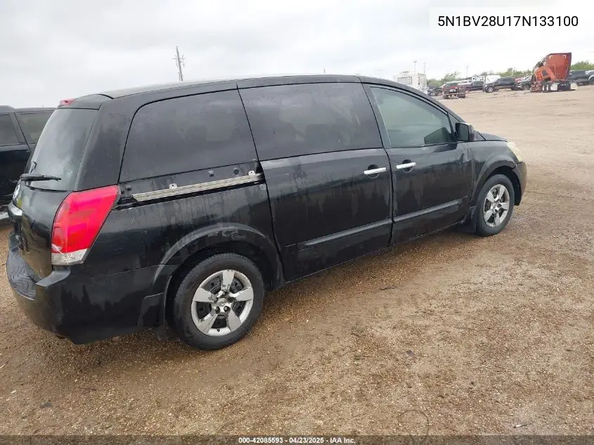 2007 Nissan Quest 3.5 VIN: 5N1BV28U17N133100 Lot: 42085593
