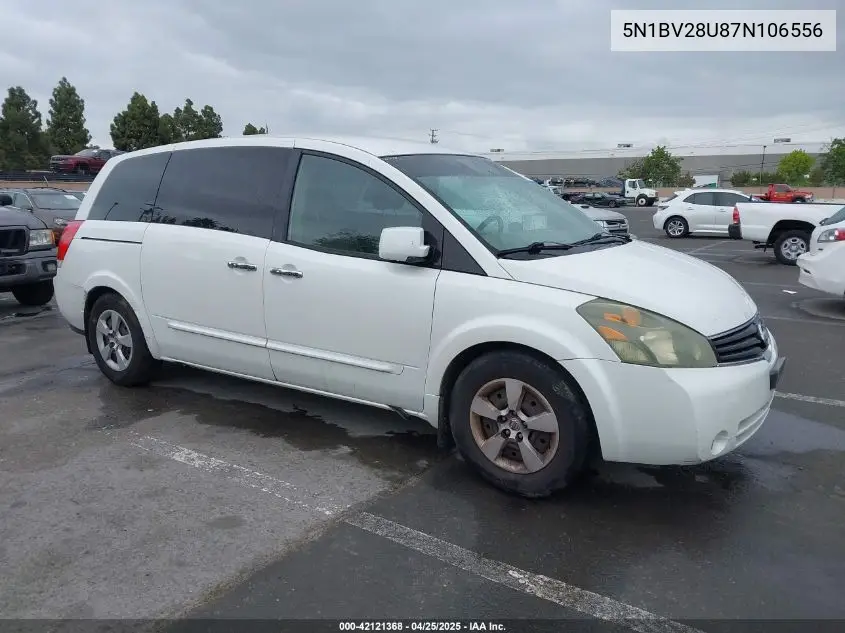 2007 Nissan Quest 3.5 VIN: 5N1BV28U87N106556 Lot: 42121368