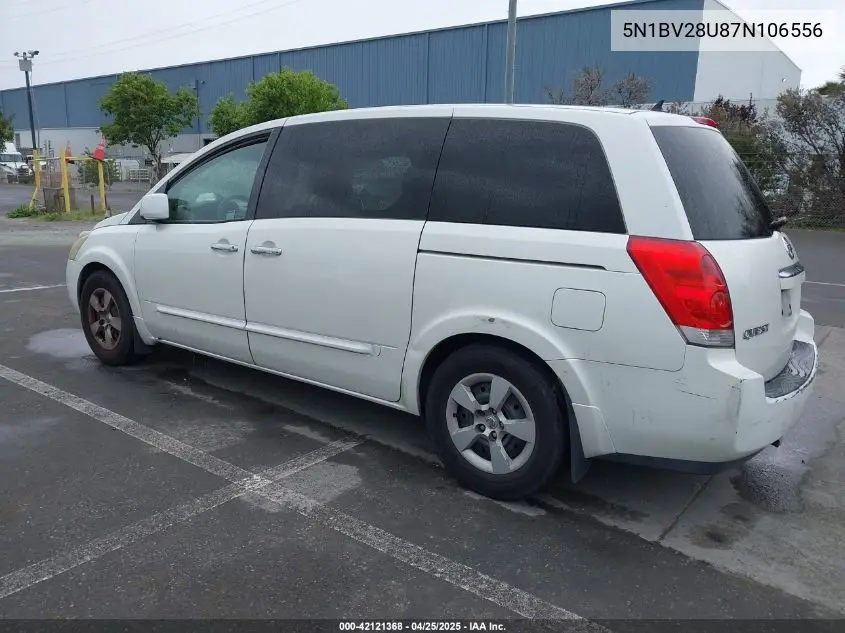 2007 Nissan Quest 3.5 VIN: 5N1BV28U87N106556 Lot: 42121368
