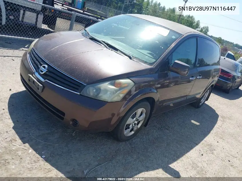 2007 Nissan Quest 3.5 VIN: 5N1BV28U97N116447 Lot: 42179022
