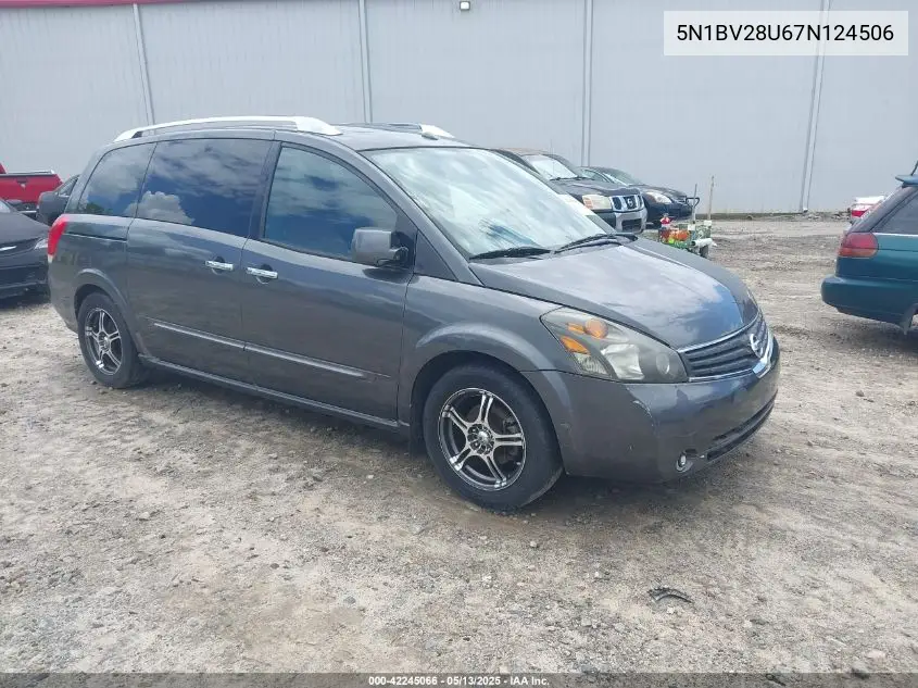 2007 Nissan Quest 3.5 Se VIN: 5N1BV28U67N124506 Lot: 42245066