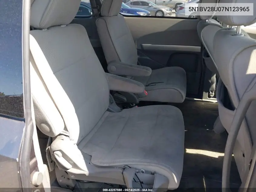 2007 Nissan Quest 3.5 S VIN: 5N1BV28U07N123965 Lot: 42257568