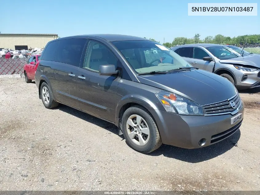 2007 Nissan Quest 3.5 VIN: 5N1BV28U07N103487 Lot: 42565870