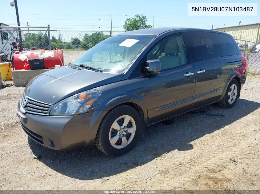 2007 Nissan Quest 3.5 VIN: 5N1BV28U07N103487 Lot: 42565870