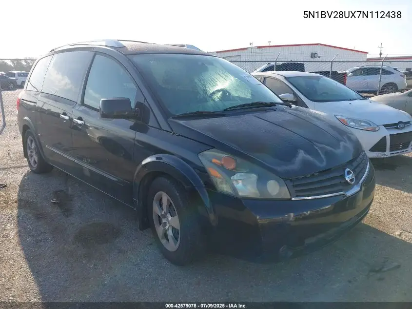 2007 Nissan Quest 3.5 S VIN: 5N1BV28UX7N112438 Lot: 42579078