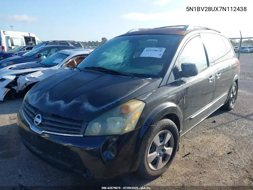 2007 Nissan Quest 3.5 S VIN: 5N1BV28UX7N112438 Lot: 42579078