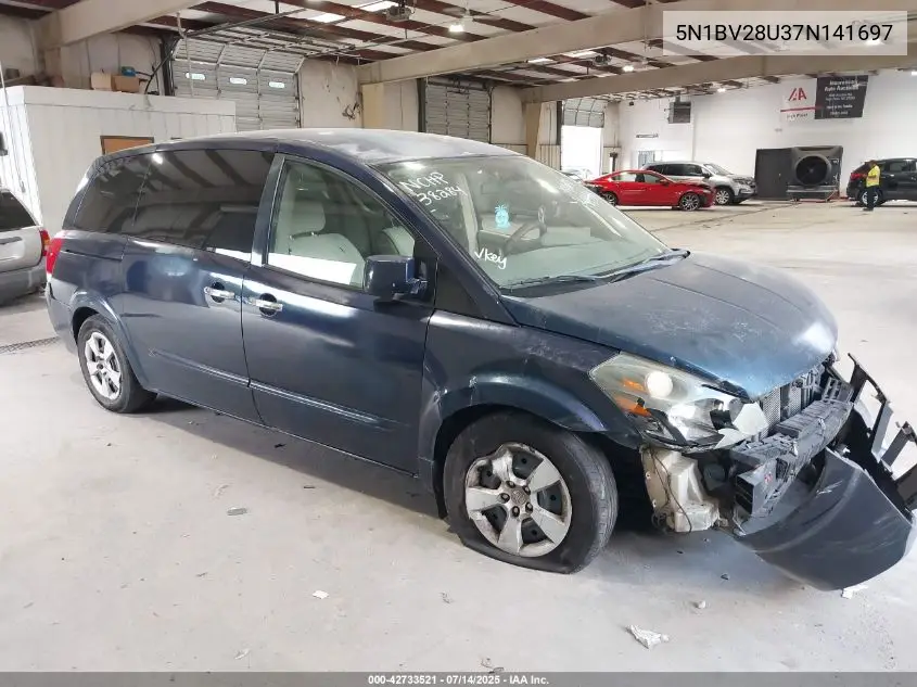 2007 Nissan Quest 3.5 VIN: 5N1BV28U37N141697 Lot: 42733521