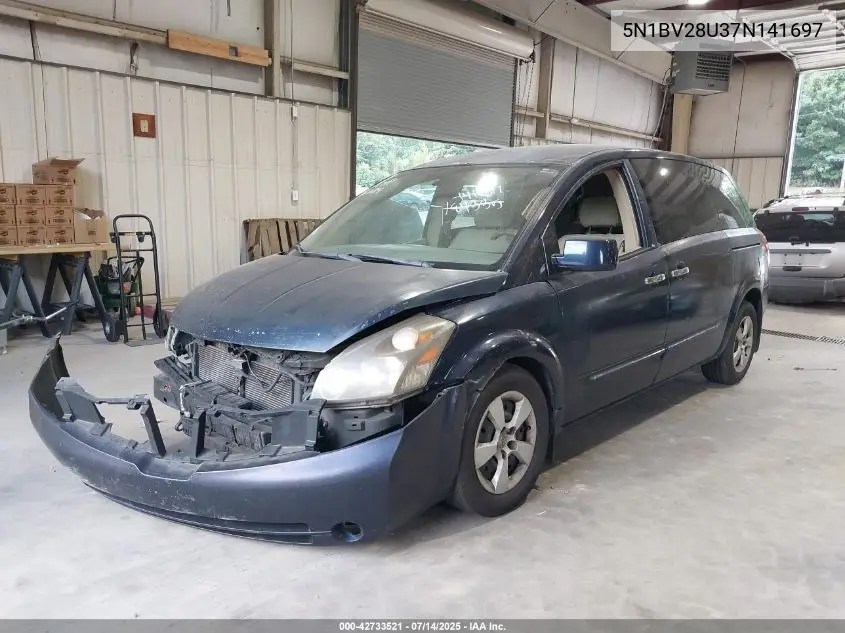 2007 Nissan Quest 3.5 VIN: 5N1BV28U37N141697 Lot: 42733521
