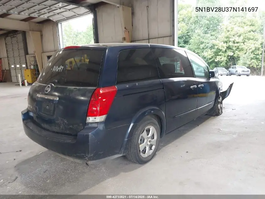 2007 Nissan Quest 3.5 VIN: 5N1BV28U37N141697 Lot: 42733521