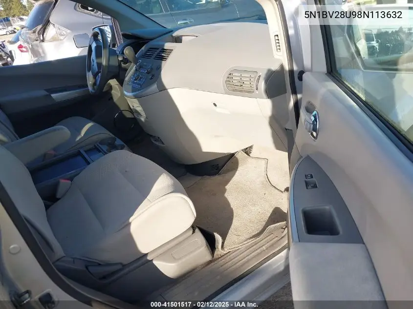 2008 Nissan Quest 3.5 VIN: 5N1BV28U98N113632 Lot: 41501517