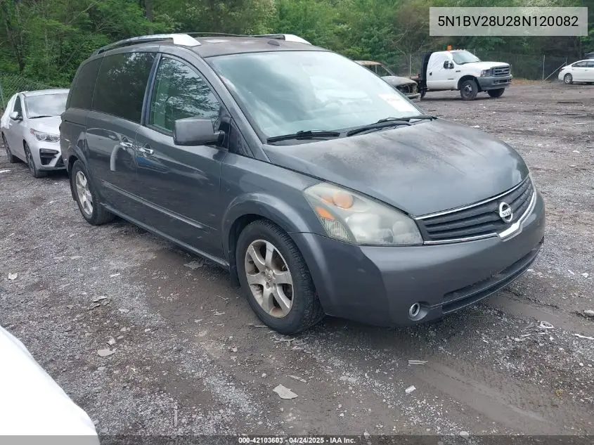 2008 Nissan Quest 3.5 Se VIN: 5N1BV28U28N120082 Lot: 42103603