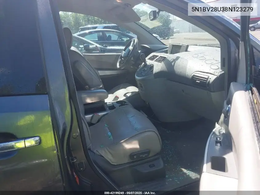 2008 Nissan Quest 3.5 Sl VIN: 5N1BV28U38N123279 Lot: 42199249