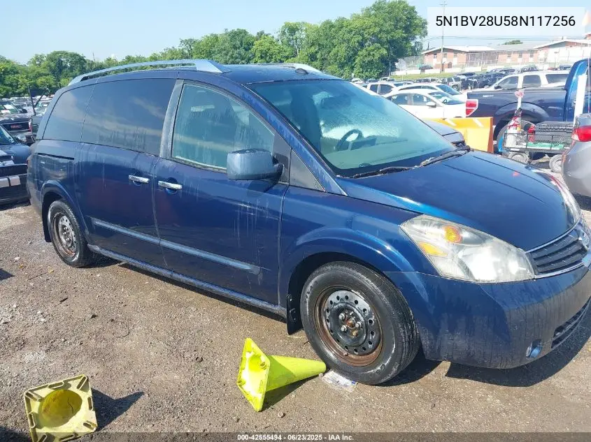 2008 Nissan Quest 3.5 Se VIN: 5N1BV28U58N117256 Lot: 42555494