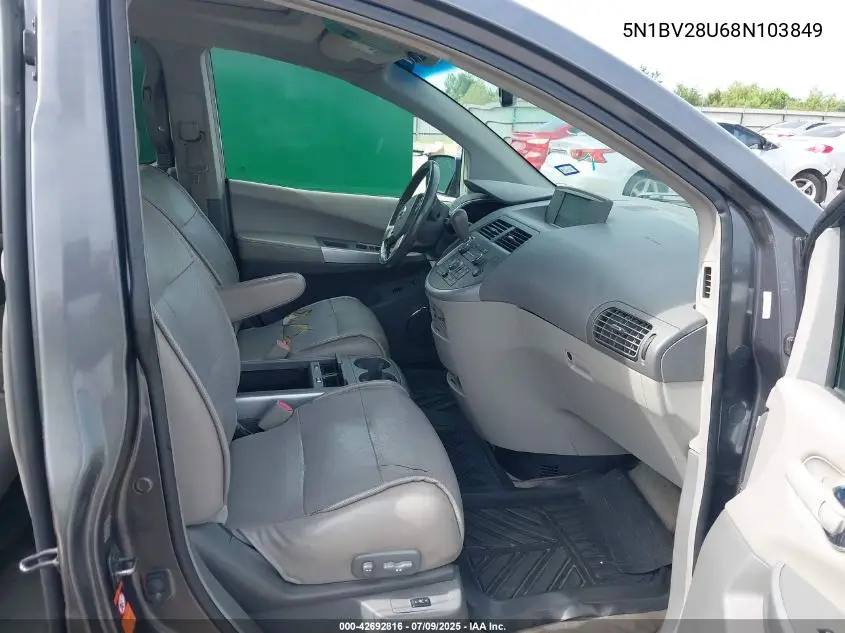 2008 Nissan Quest 3.5 Se VIN: 5N1BV28U68N103849 Lot: 42692816