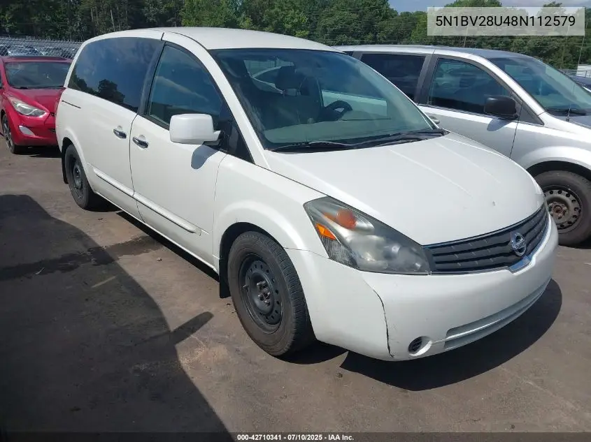2008 Nissan Quest 3.5 VIN: 5N1BV28U48N112579 Lot: 42710341