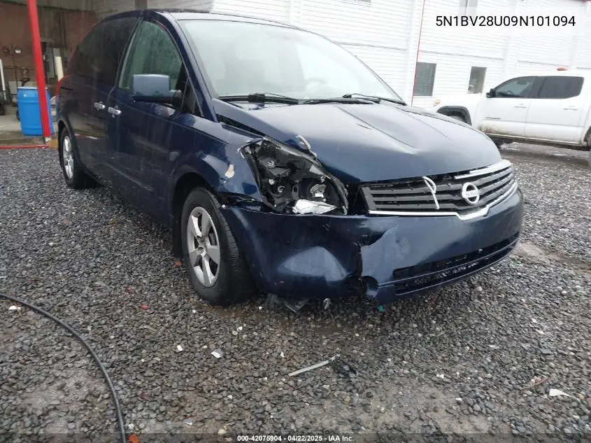 2009 Nissan Quest 3.5 VIN: 5N1BV28U09N101094 Lot: 42075904