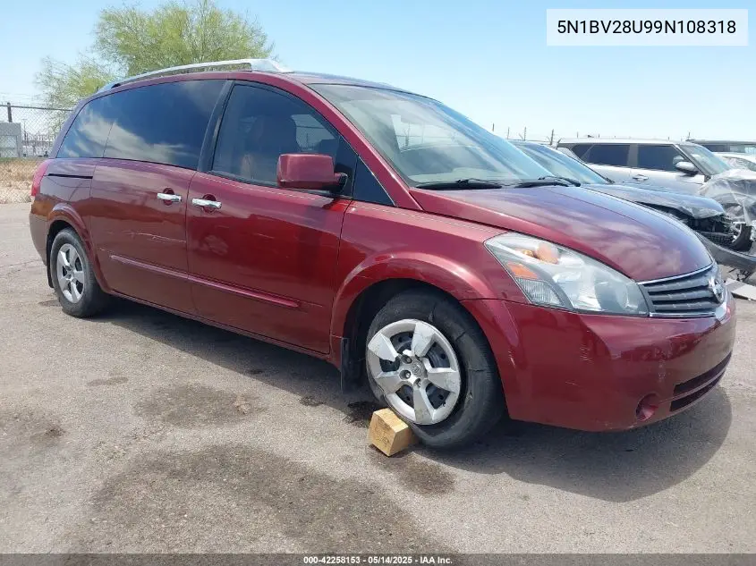 2009 Nissan Quest 3.5 S VIN: 5N1BV28U99N108318 Lot: 42258153
