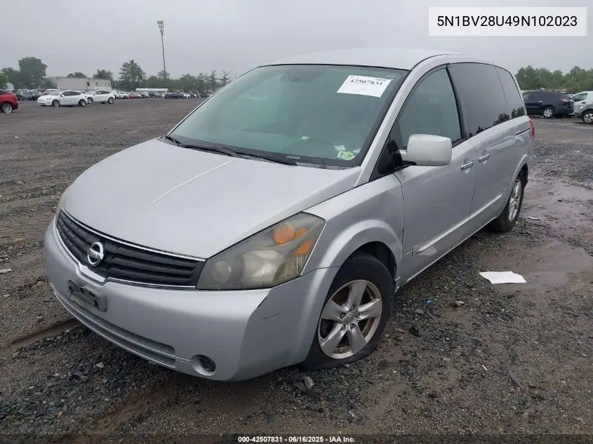 2009 Nissan Quest 3.5 VIN: 5N1BV28U49N102023 Lot: 42507831