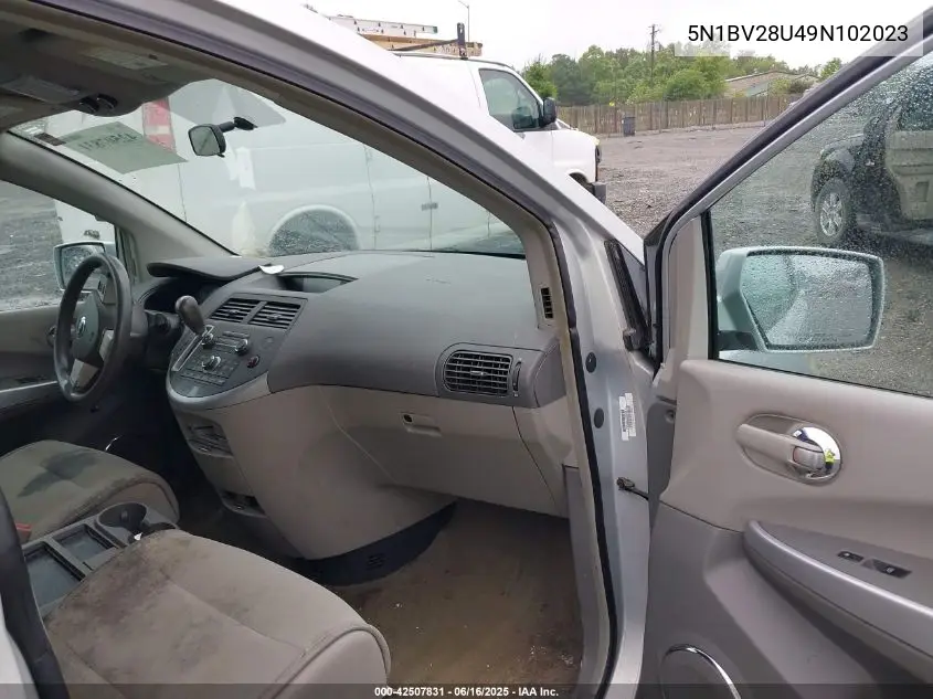 2009 Nissan Quest 3.5 VIN: 5N1BV28U49N102023 Lot: 42507831