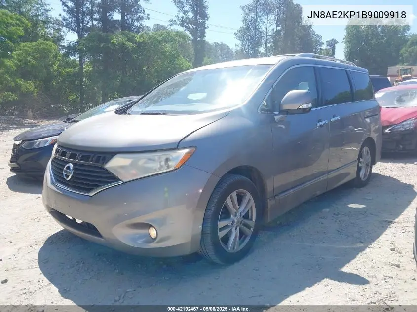 2011 Nissan Quest Sl VIN: JN8AE2KP1B9009918 Lot: 42192467
