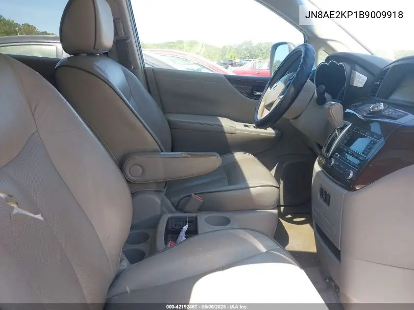 2011 Nissan Quest Sl VIN: JN8AE2KP1B9009918 Lot: 42192467