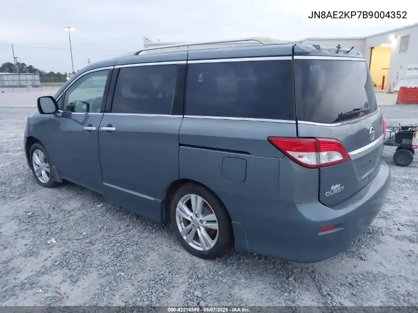 2011 Nissan Quest Sl VIN: JN8AE2KP7B9004352 Lot: 42215399