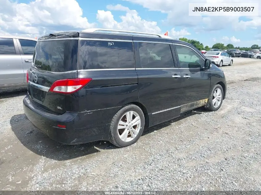 2011 Nissan Quest Sl VIN: JN8AE2KP5B9003507 Lot: 42242262