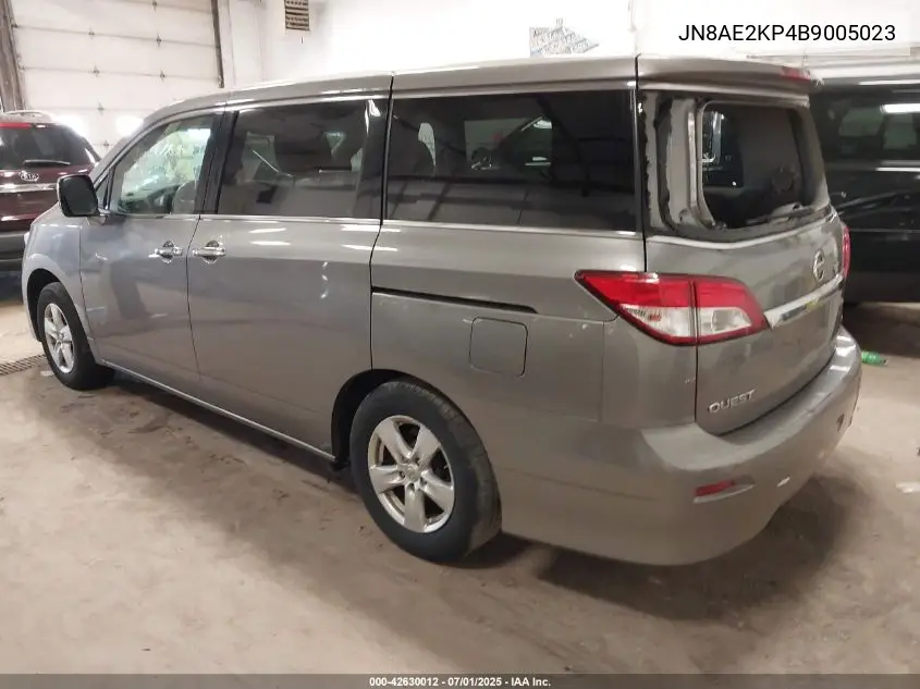 2011 Nissan Quest Sv VIN: JN8AE2KP4B9005023 Lot: 42630012
