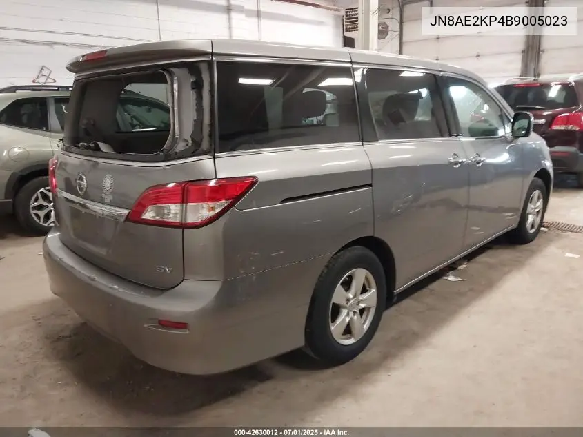 2011 Nissan Quest Sv VIN: JN8AE2KP4B9005023 Lot: 42630012