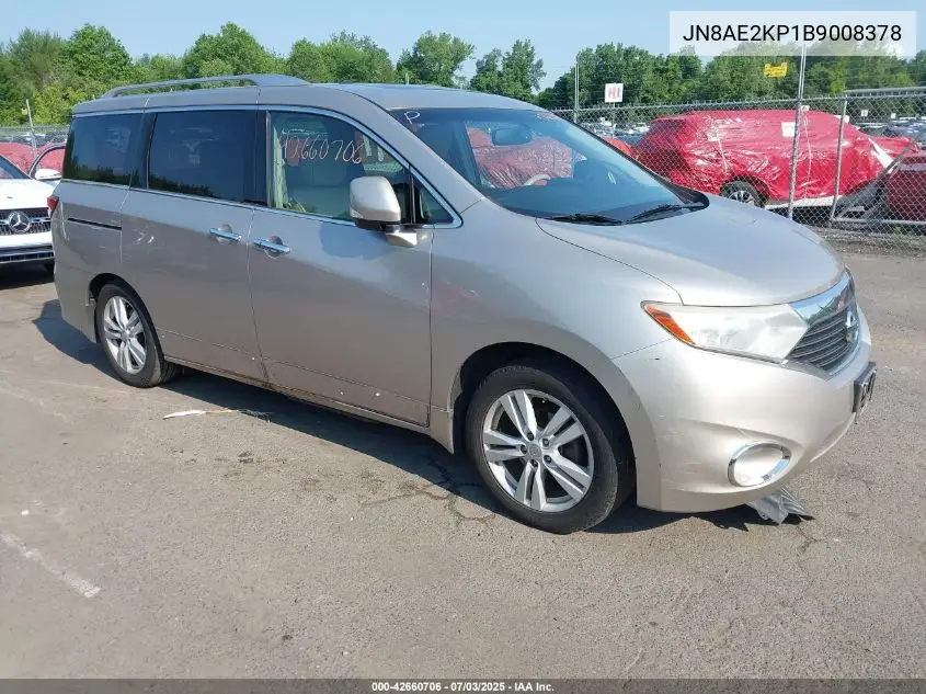 2011 Nissan Quest Sl VIN: JN8AE2KP1B9008378 Lot: 42660706