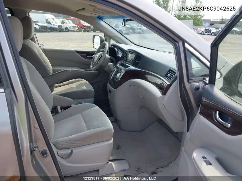 2012 Nissan Quest S/Sv/Sl/Le VIN: JN8AE2KP6C9042625 Lot: 12329817