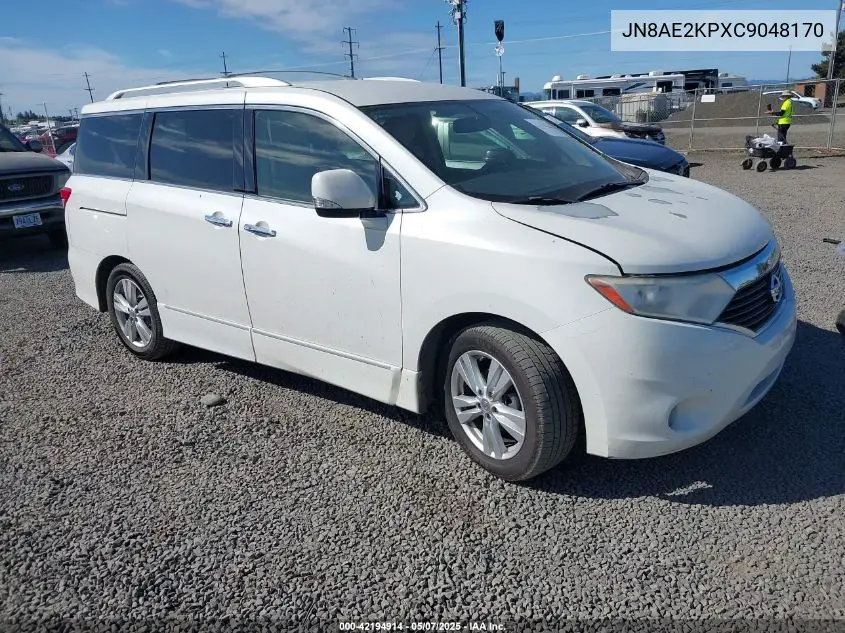 2012 Nissan Quest Sl VIN: JN8AE2KPXC9048170 Lot: 42194914