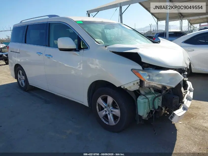 2012 Nissan Quest Sv VIN: JN8AE2KP0C9049554 Lot: 42218780