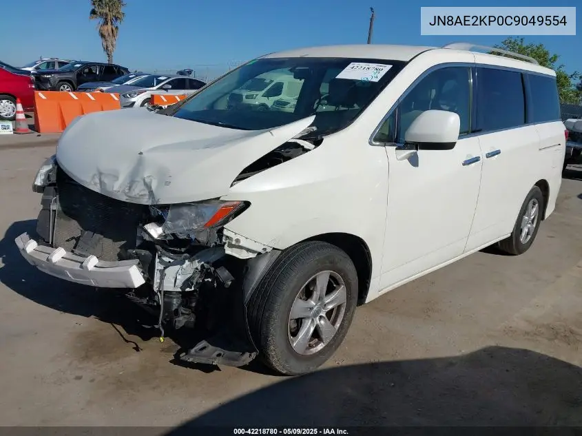 2012 Nissan Quest Sv VIN: JN8AE2KP0C9049554 Lot: 42218780