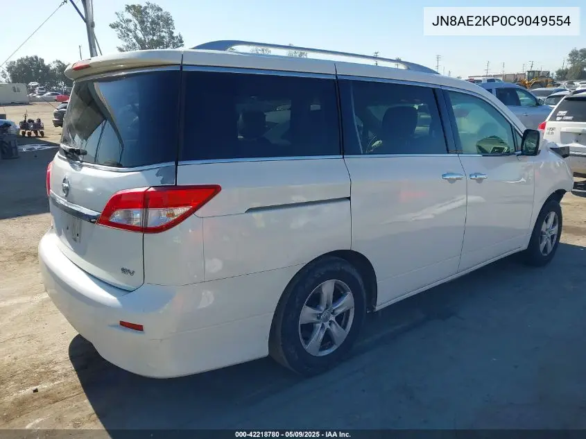 2012 Nissan Quest Sv VIN: JN8AE2KP0C9049554 Lot: 42218780
