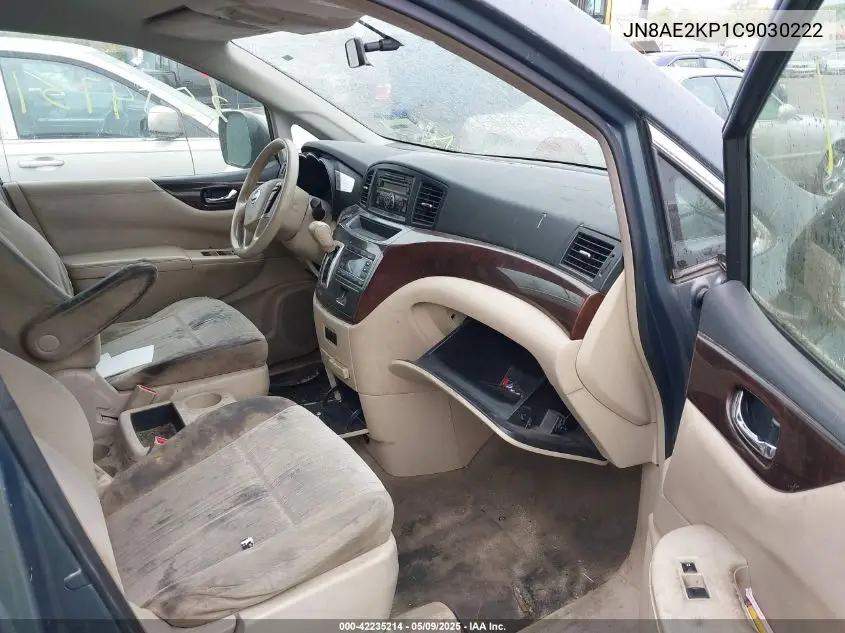 2012 Nissan Quest S VIN: JN8AE2KP1C9030222 Lot: 42235214