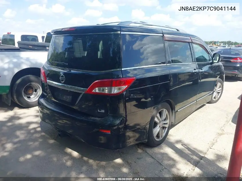 2012 Nissan Quest Le VIN: JN8AE2KP7C9041144 Lot: 42607086