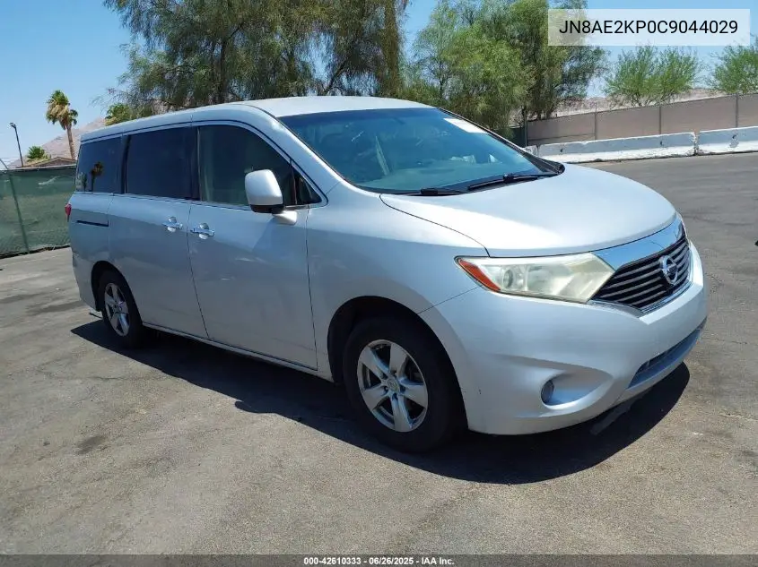 2012 Nissan Quest Sv VIN: JN8AE2KP0C9044029 Lot: 42610333