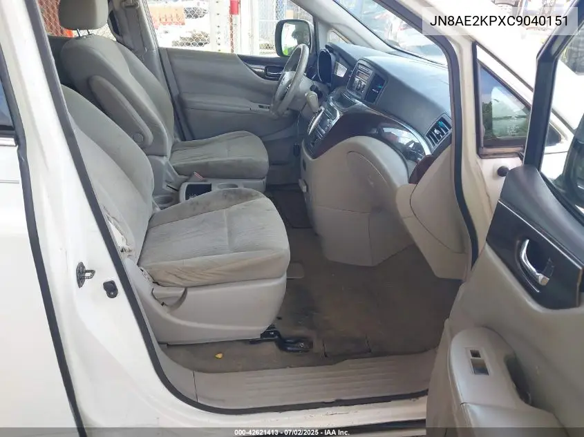 2012 Nissan Quest S VIN: JN8AE2KPXC9040151 Lot: 42621413