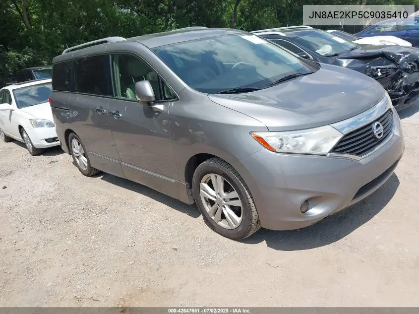 2012 Nissan Quest Le VIN: JN8AE2KP5C9035410 Lot: 42647651
