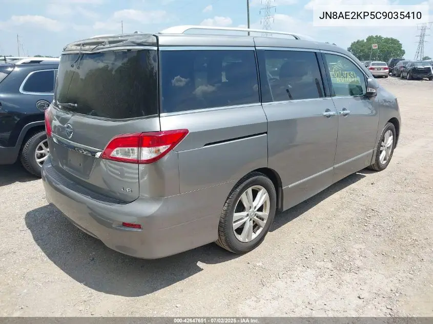 2012 Nissan Quest Le VIN: JN8AE2KP5C9035410 Lot: 42647651