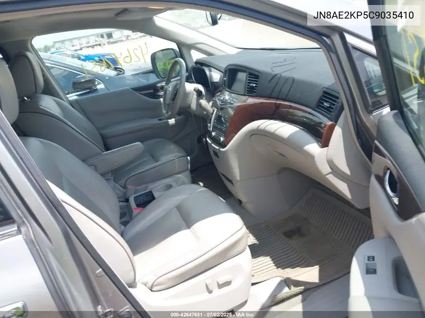 2012 Nissan Quest Le VIN: JN8AE2KP5C9035410 Lot: 42647651