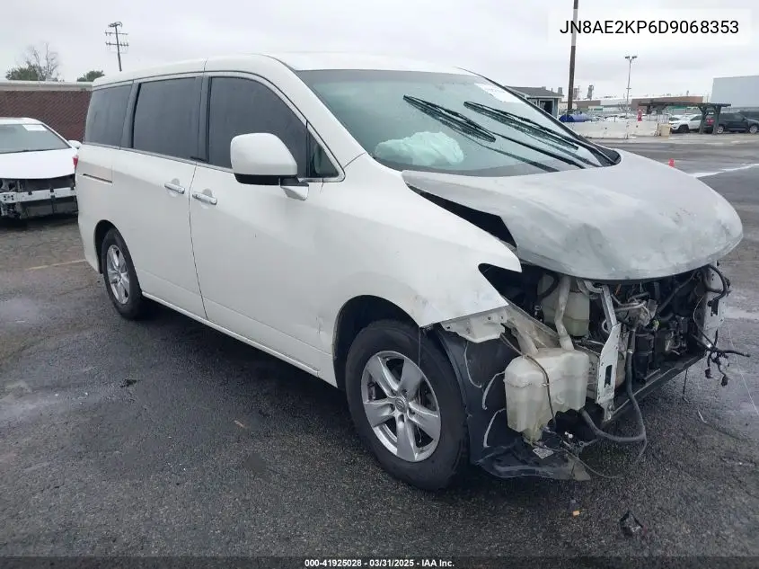 2013 Nissan Quest Sv VIN: JN8AE2KP6D9068353 Lot: 41925028